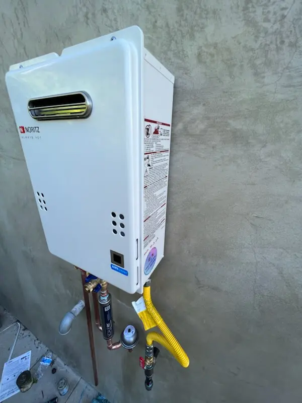 Tankless water heater installation for The Meadows homes